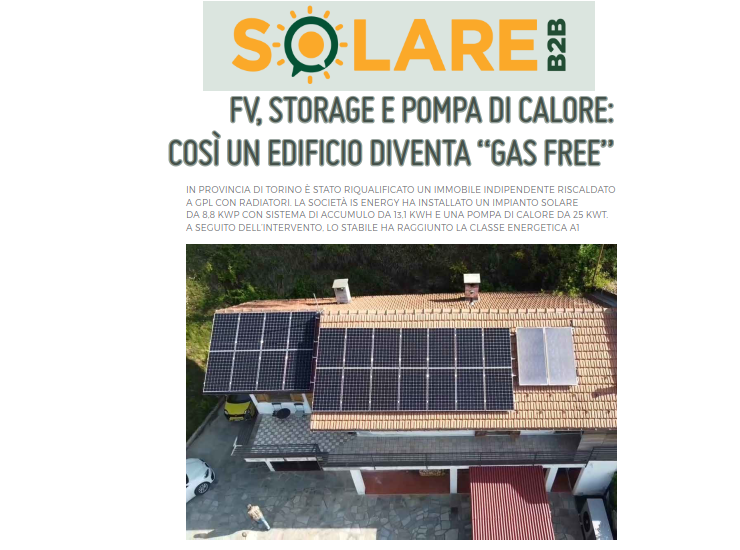 Solare B2B e casa gas free
